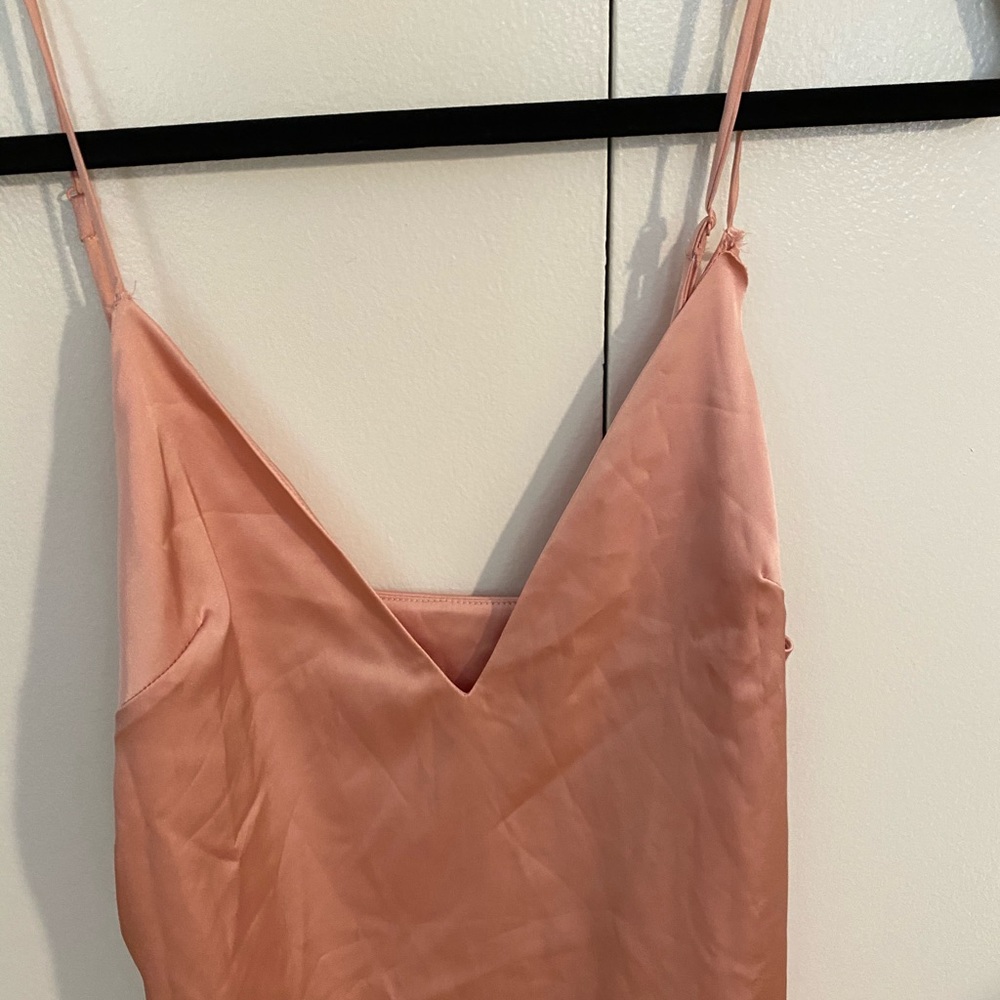 Pink Silk Slip Dress - Size 2/4 - Picture 2 of 3